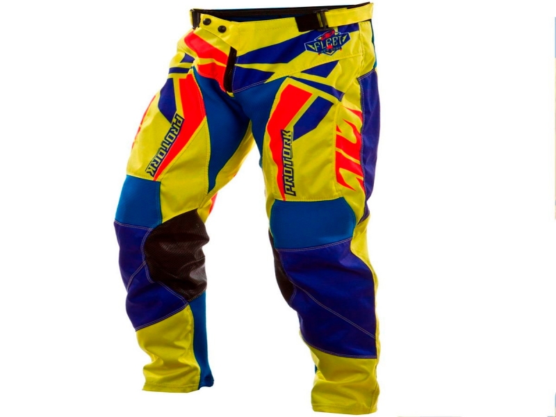 Calça Motocross Pro Tork Fleet Amarelo Azul Trilha Enduro