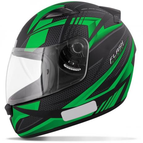 Capacete EBF New Spark Flash Preto Fosco e Verde