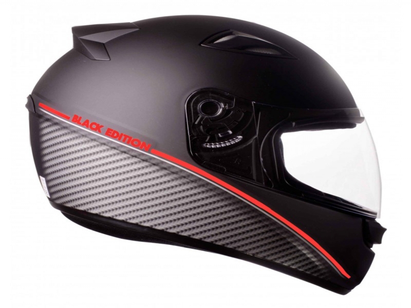 Capacete Ebf Spark Black Edition Preto Fosco Vermelho