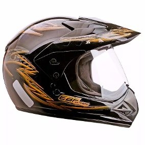 Capacete Esportivo Ebf Motard Street Cross Dourado