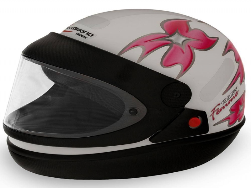 Capacete Moto Branco Femme San Marino Taurus