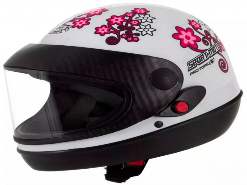 Capacete Moto Pro Tork Sport Moto Girls 56 Branco