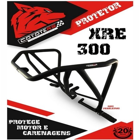 PROTETOR MOTOR CARENAGEM XRE COM BOLSA - COYOTE