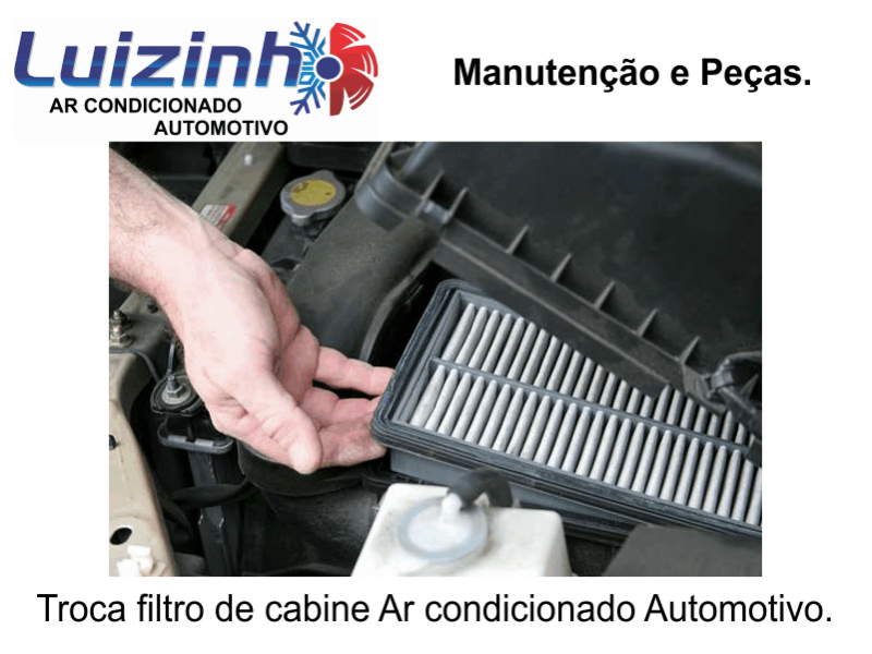 troca do filtro de cabine ar condicionado automotivo sap