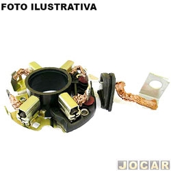 Porta escova motor partida - Bosch - Omega 2.0 2.2 - Vectra 2.0 - Astra 2.0