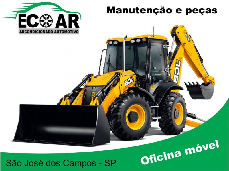 Manutenção limpeza higienização arcondicionado retroescavadeira sjc