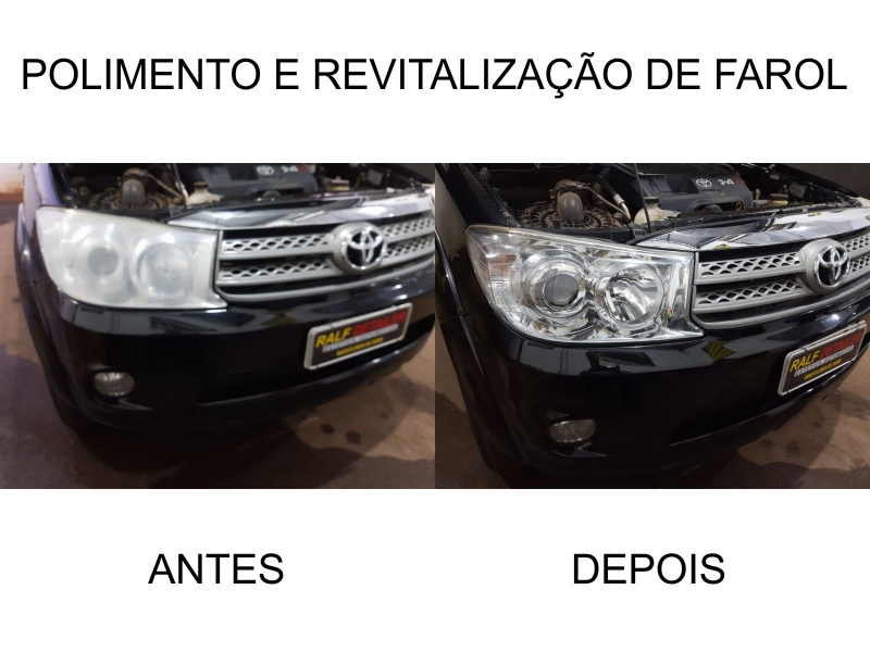 POLIMENTO E REVITALIZAÇÃO DE FAROL ANTES E DEPOIS SAP