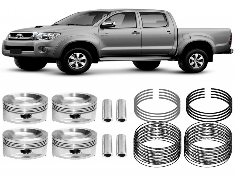 Kit Pistão Anéis Toyota Hilux 3.0 2006 2007 2008 2009 2010 sjc