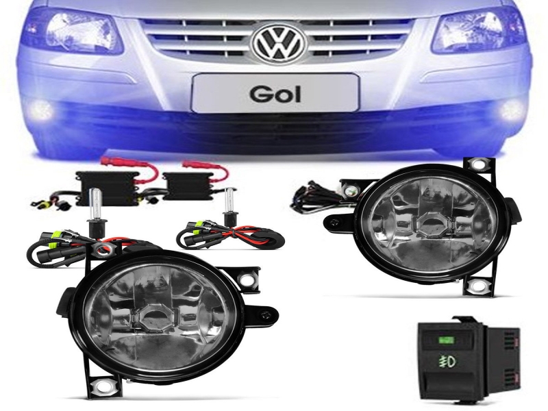 Farol Milha Gol Parati Saveiro G4 2006 2012 Kit Xenon 8000K sjc