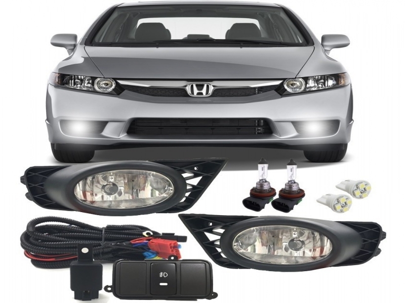 kit farol de milha honda new civic 2009 2010 2011